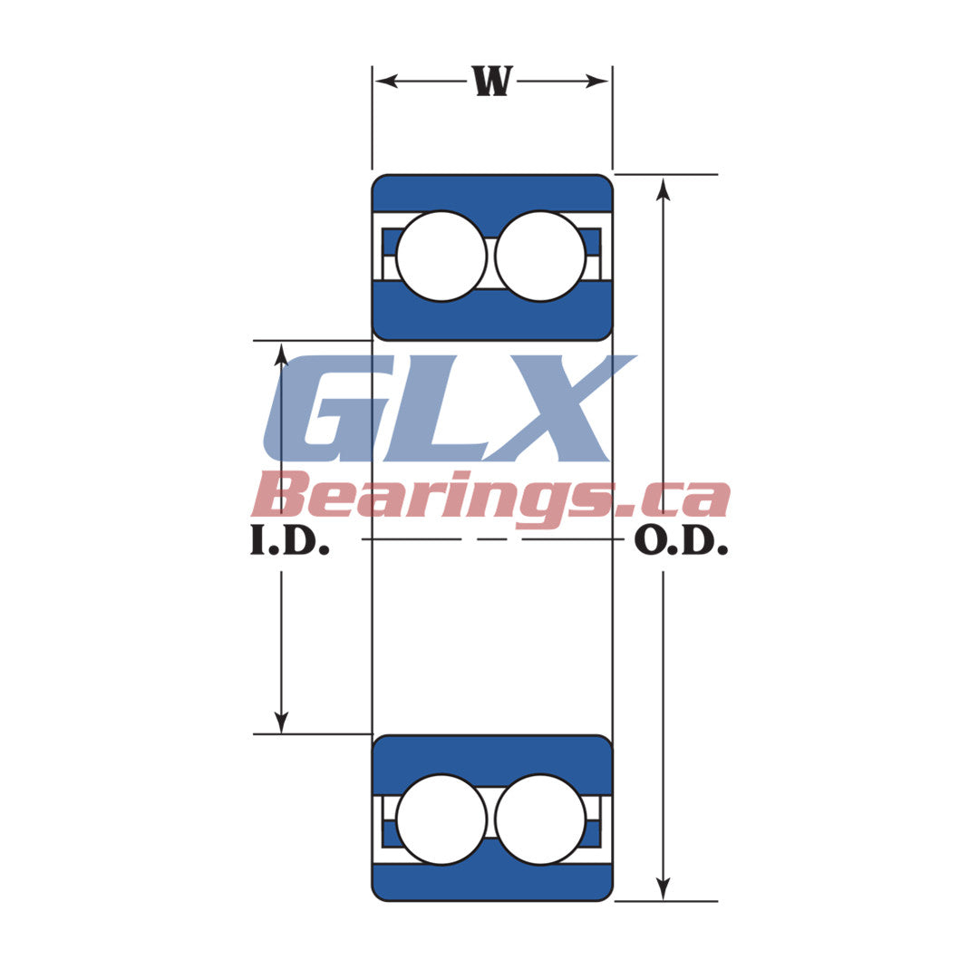 Double Row Angular Contact Ball Bearings | GLX Bearings Canada